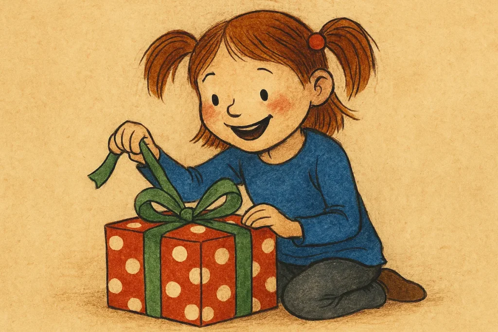 present till 7 årig tjej
