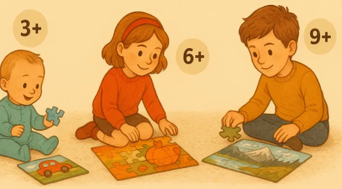 Pussel för olika åldrar