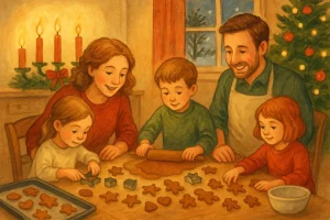 Baka pepparkakor med familjen