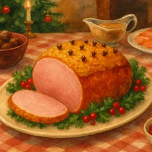 Julskinka på ett julbord