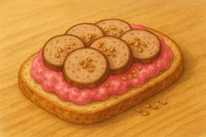 köttbullemacka med rödbetssallad