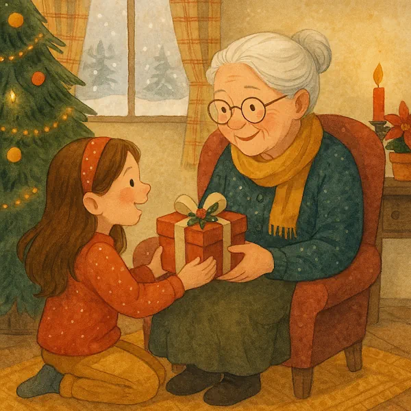 farmor får en julklapp