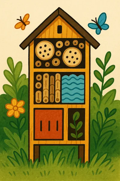 sommarpyssel insektshotell