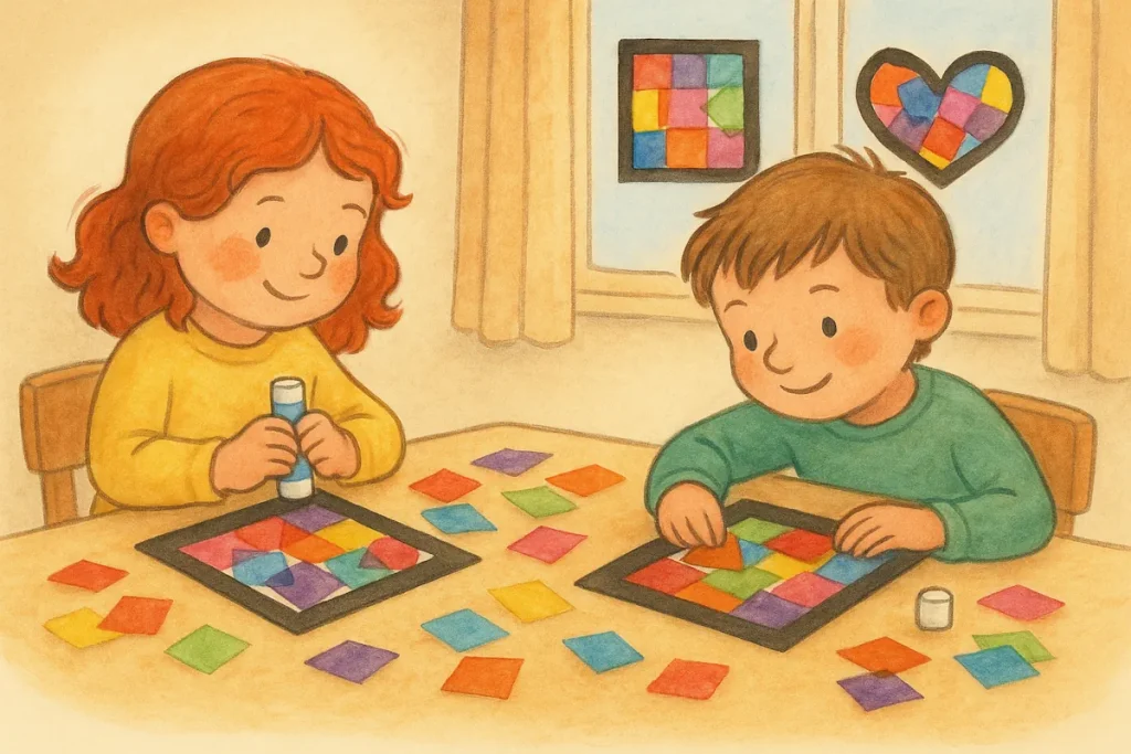 Fönsterpyssel i silkespapper