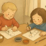 snögubbar av bomull