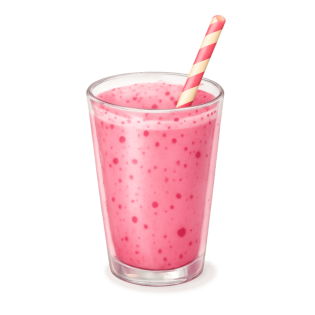 Handritad detaljbild av en bärsmoothie i ett glas
