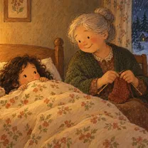 Noor och mormor lyssnar när det knackar på fönstret.
